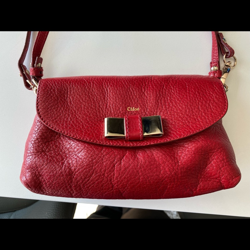 Chloe Red Crossbody Bag - Picture 2 of 11